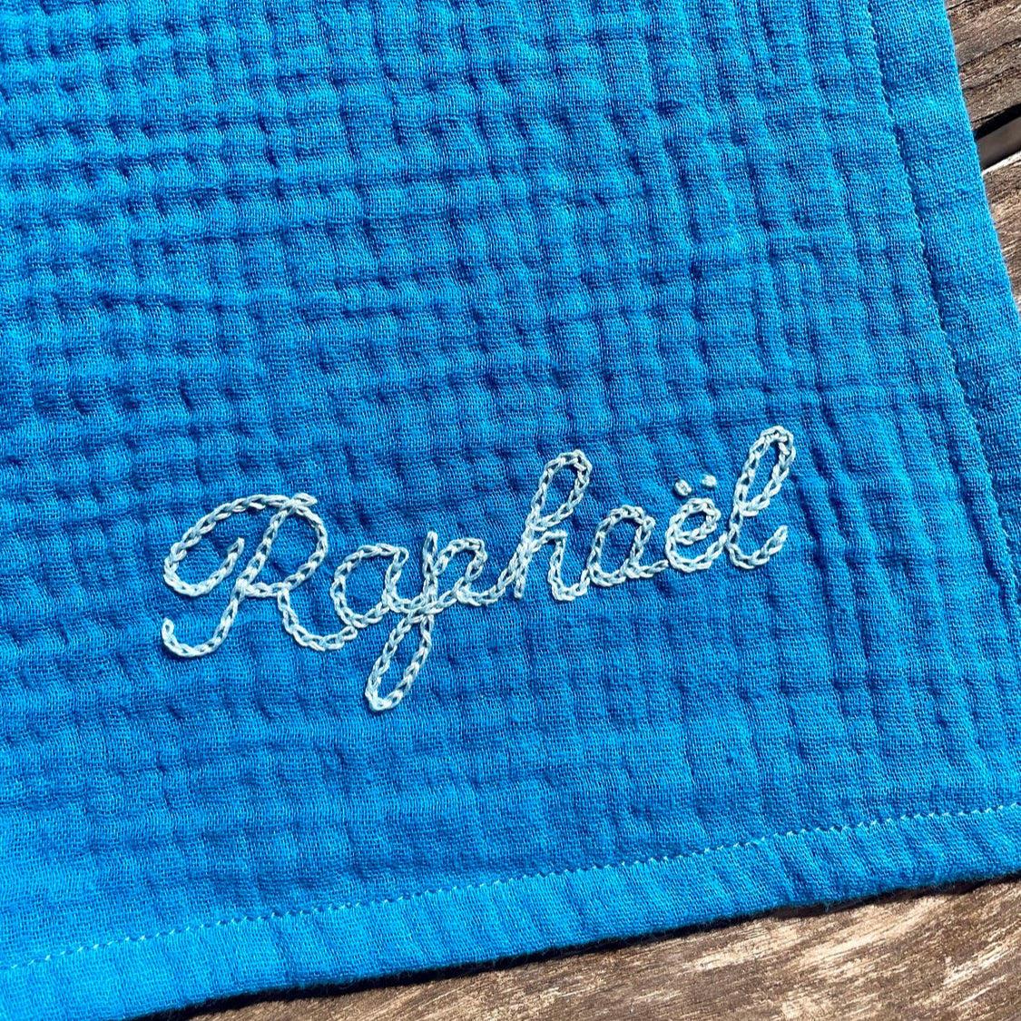 SERVIETTE DE TABLE PRÉNOM - BLEU