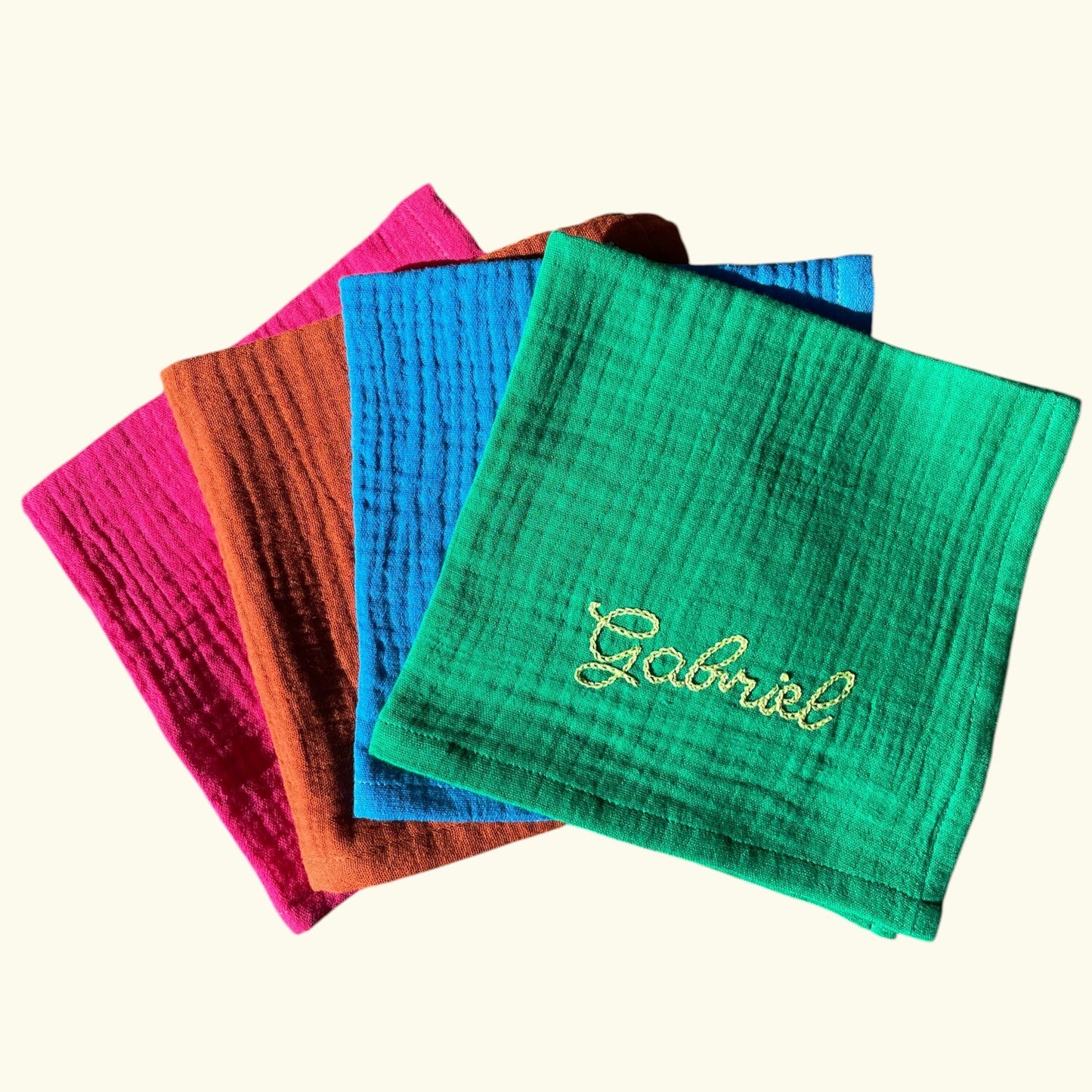 SERVIETTE DE TABLE PRÉNOM - VERT