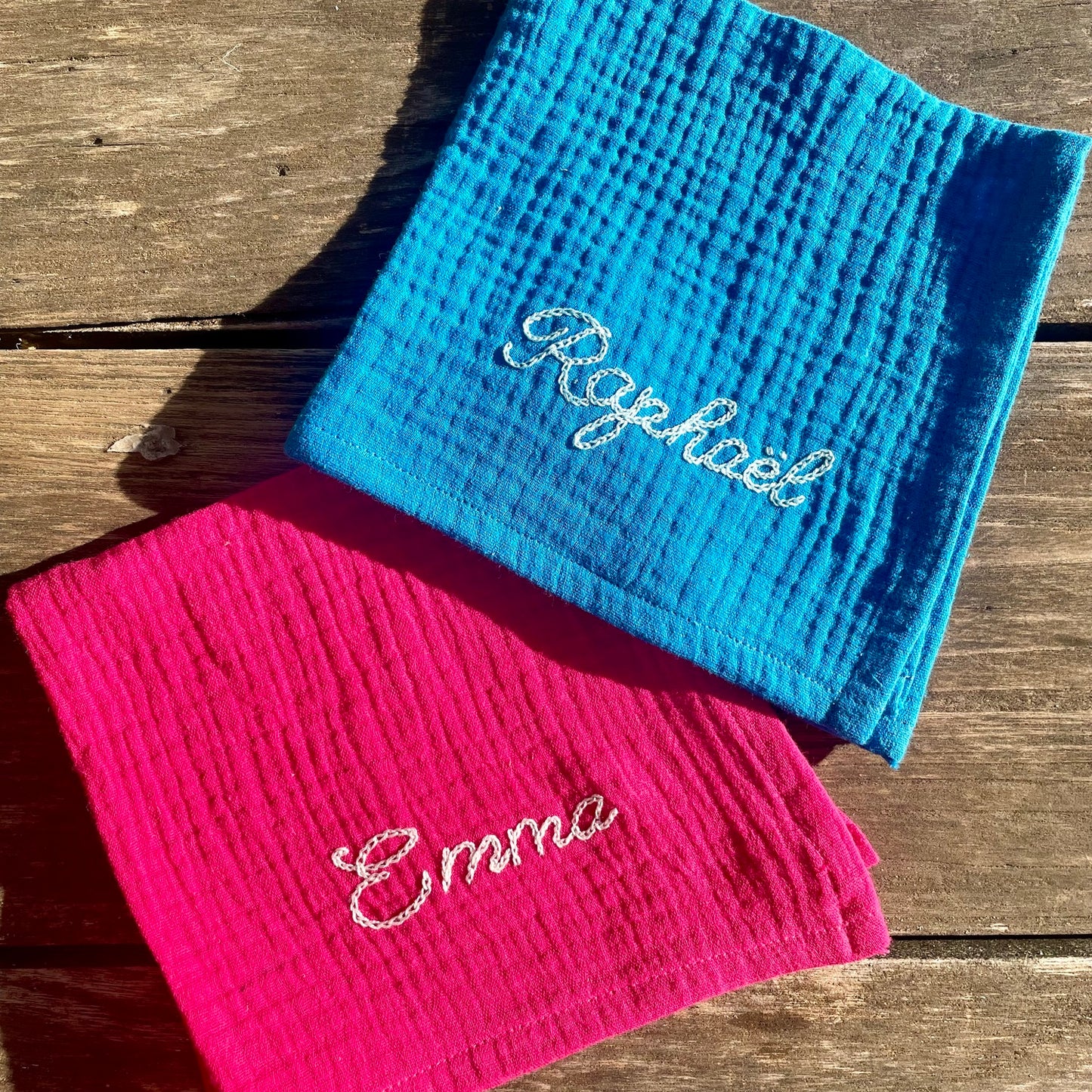 SERVIETTE DE TABLE PRÉNOM - BLEU