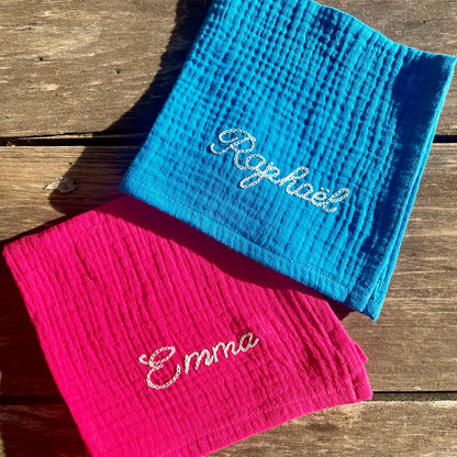SERVIETTE DE TABLE PRÉNOM - BLEU